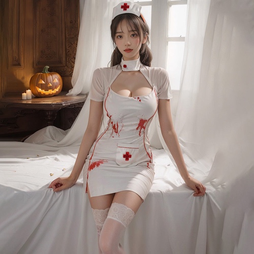 Nurse Role Play Uniform - White / L