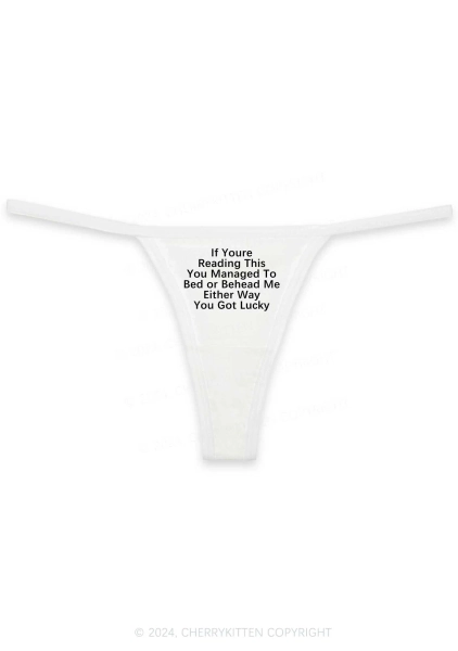 You Got Lucky Y2K Flat String Thong Cherrykitten