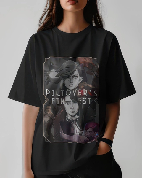 Piltover's Finest, League of Legends, Vi, Caitlyn, Arcane, Unisex Heavy Cotton Tee
