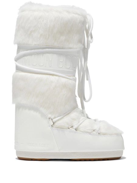 Moon Boot Icon faux-fur Snow Boots | White | FARFETCH SI