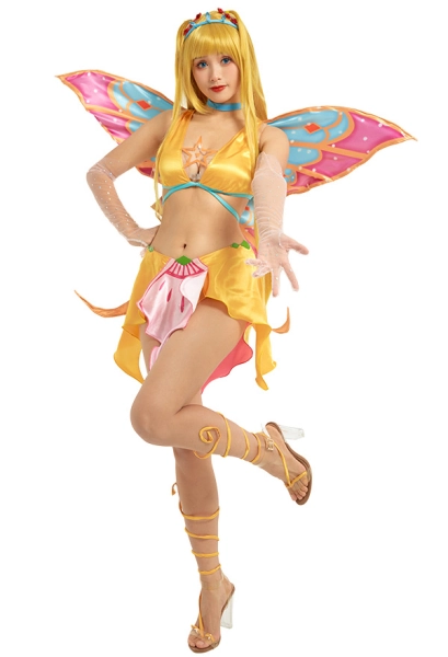 Fairy Club Stella Cosplay Rock Handschuhe Gürtel Stirnband Cosplay Kostüm