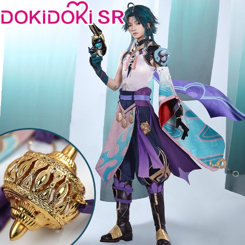 【Ready For Ship】【S-2XL】DokiDoki-SR Game Genshin Impact  Cosplay Xiao Halloween Costume Men / Shoes | M