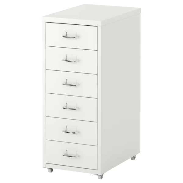 HELMER Drawer unit on casters - white 11x27 1/8 "