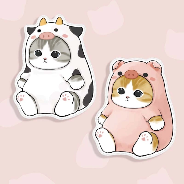 Chibi Cat Mouse Pad Cute Cat Mom Gifts - Pink