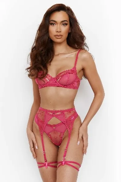 Whitney Intimates Bra (Set) - Hot Pink