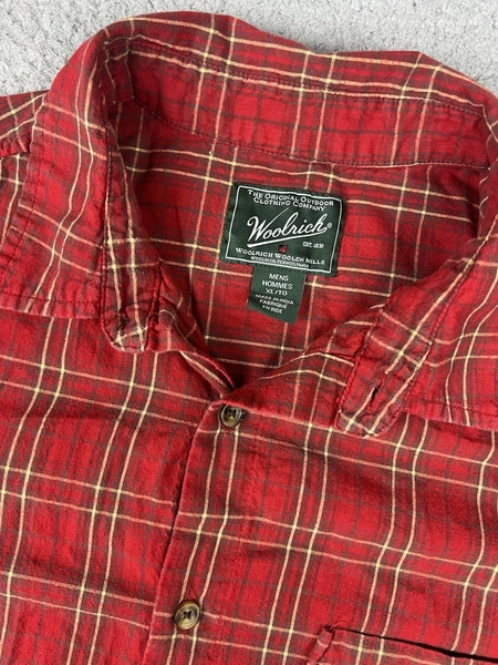 Red Plaid Short Sleeve Button Up