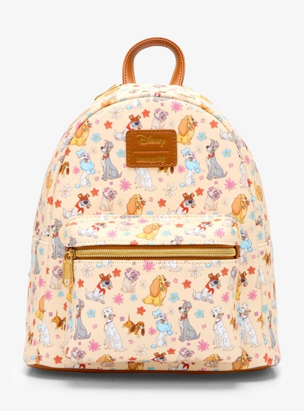 Loungefly Disney Dogs Floral Mini Backpack