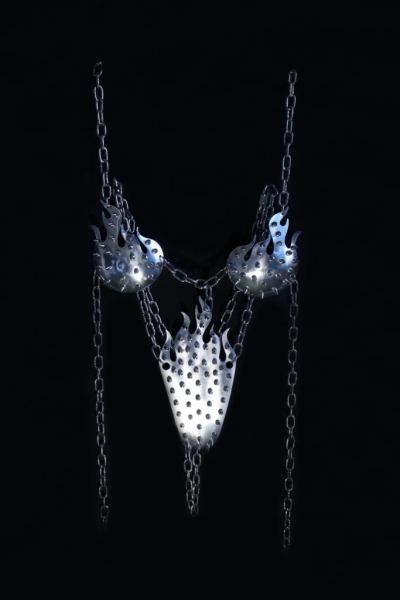 Spiked Fire Metal Armor Bikini Set - Chains of Metal