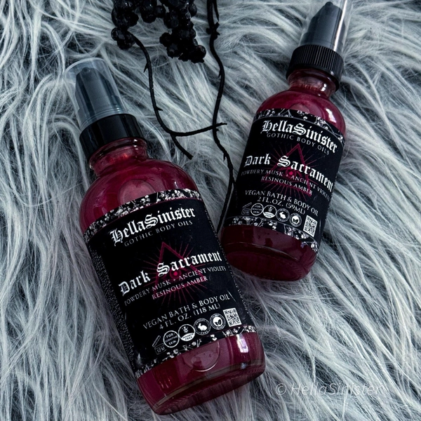 Dark Sacrament - Floral Musk Body Oil for Self Care, Spooky Goth Vibes, Gothic Scent, Aesthetic Body Care, Witchy Secret Santa Gift
