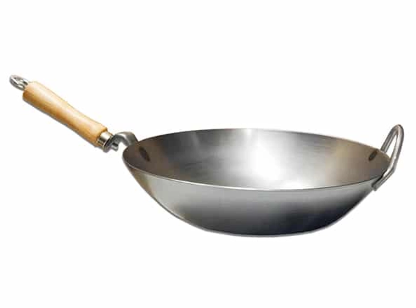 16" Carbon Steel Wok With Metal Side Handle, Made USA