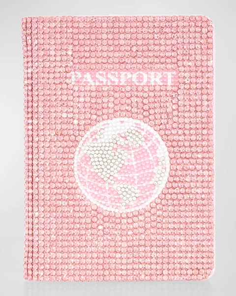 Allover Crystal Passport Holder