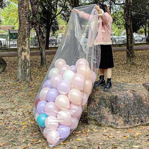 AGKCIHVEN Large Balloon Bags (4 Pcs), Balloon Transport Bags Transparent Giant Storage Bags for Transport Storage Birthday Celebration Eve Party Supplies 98 x 59 inch (2pcs) 59 x 47 inch (2pcs) - 4pcs(2l+2m)