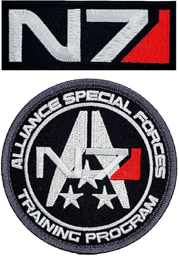 N7 Mass Effect Tactical Morale Patch 2pc Bundle - Hook Fastener B106