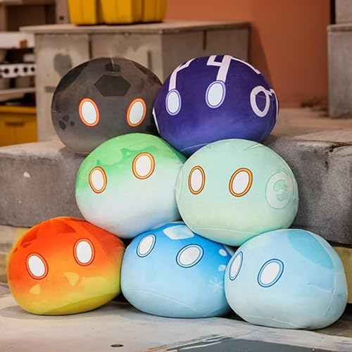 Thehei Genshin Impact Slime Plush Set - 7-Piece Collection, Absolutely Irresistible(3.9inch/7Pcs)