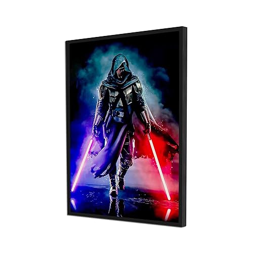 Darth Revan Posters HD Printed Canvas Wall Art Decor for Living Room Bedroom Office Wall Decoration Gift (16"x24"black aluminum frame,A) - 16"x24"black aluminum frame - A