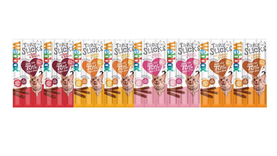 Webbox Cats Delight Tasty Sticks Chews Treats Variety Pack 4 x 6 (24 Sticks)