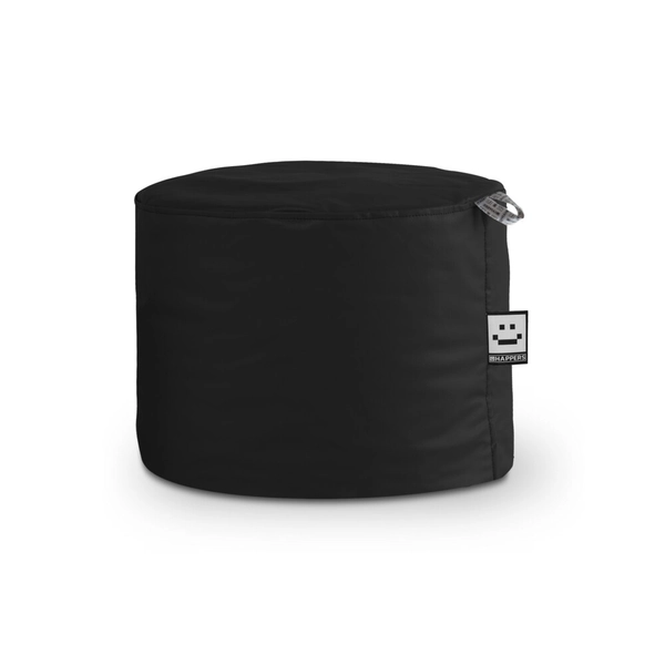 Puff Taburete Polipiel Indoor Negro Happers | Happers.es
