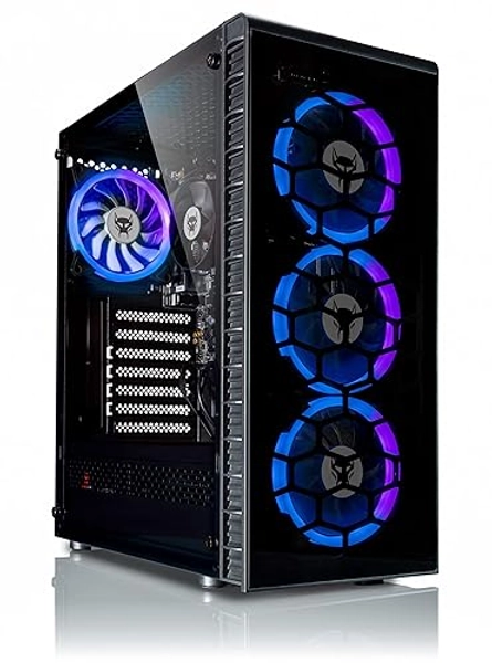 BEASTCOM Q3 Essential Gaming PC, AMD Ryzen 5 6X4,20 GHz 12 Threads, 4K Vega Radeon Grafik, 8GB RAM, 1TB SSD, HDMI, WiFi, Windows 11 Pro