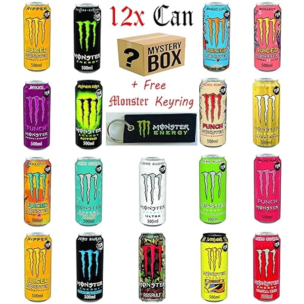 EMBO Monster Energy Drink Mystery 12 Can, with Keyring