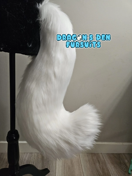 26" White wolf fursuit tail FREE US SHIPPING