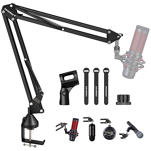 Microphone Arm Stand,Aokeo AK-35 Microphone Desk Stand-Microphone Suspension Boom Scissor Arm Stand For Blue Yeti,Blue Snowball iCE,QuadCast,Elgato - Mic Arm