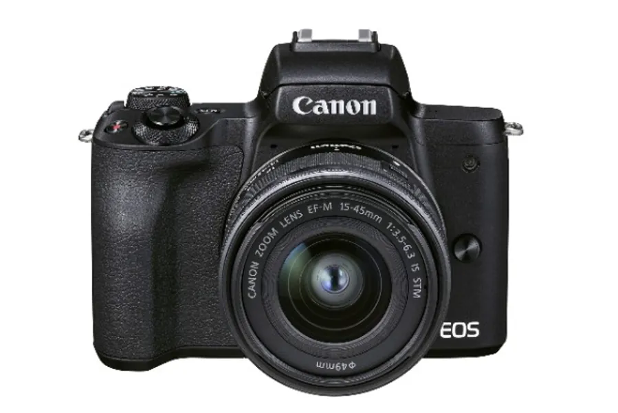 Canon EOS M50 Mark II + EF-M 15-45 mm f/3.5-6.3 IS STM (Black) - Mirrorless camera built for content creators and streamers (4K, Vari-Angle screen, HDMI output, mic connection, YouTube live streaming)