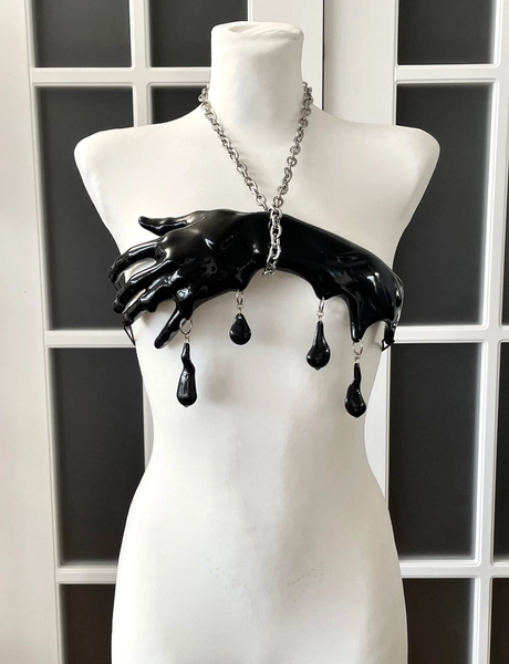 3D printed bra MELTED HAND glossy