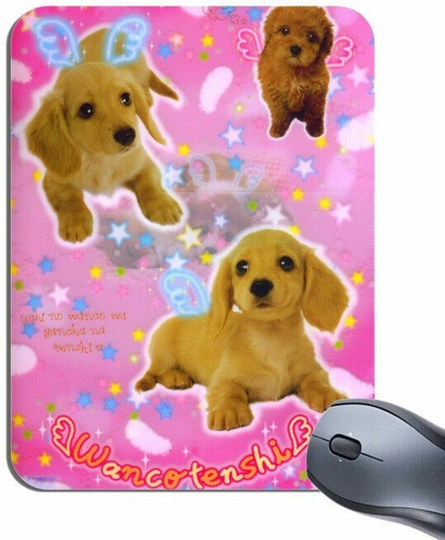 Cute Kawaii Puppy Dog Angels Mouse Mat. Puppies Mouse pad. Japanese Wan Wan