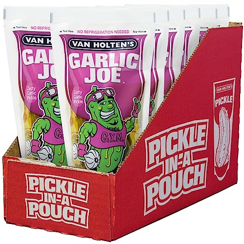 Van Holten's Pickles - Garlic Joe Pickle-In-A-Pouch - 12 Pack - Garlic Joe - 7 Ounce (Pack of 12)