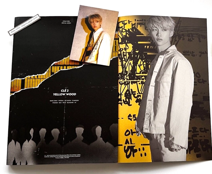 Stray Kids FELIX Yellow Wood versión limitada CD + Fotolibro + Tarjeta Fotográfica + Pegatina