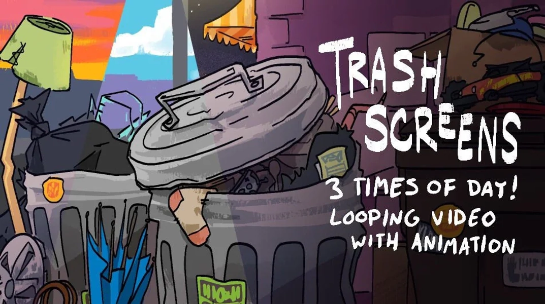Trash and Rat Animated Stream Starting Soon/BRB Screens | 3 Looping Video Files, Twitch Discord Youtube Streamelements Streamlabs OBS