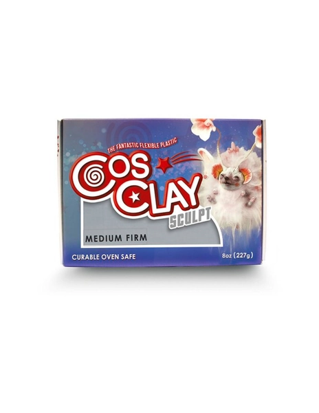 Cosclay Sculpt Medium Firm Gray 227g - flexible Polymer Clay