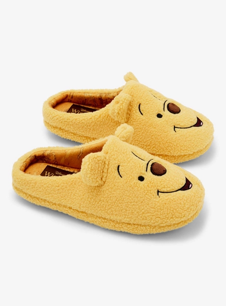 Disney Winnie the Pooh Figural Pooh Bear Women's Sherpa Slippers — BoxLunch Exclusive