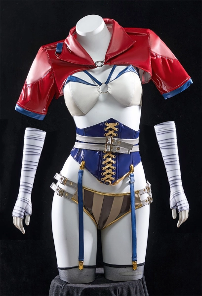 Moba Game Derivative Sexy Lingerie Set Top Panty with Waistband and Jacket