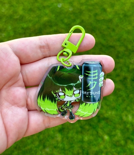 Monster Miku Acrylic Epoxy Charm || Cute Kawaii Anime Core y2k Chibi Miku Vocaloid Girl Menhera Phone Keychain