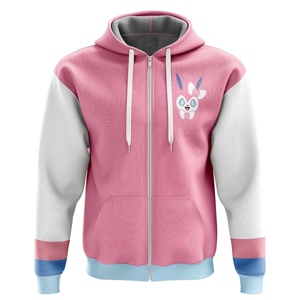 Sylveon Pokemon Zip Hoodie Jacket