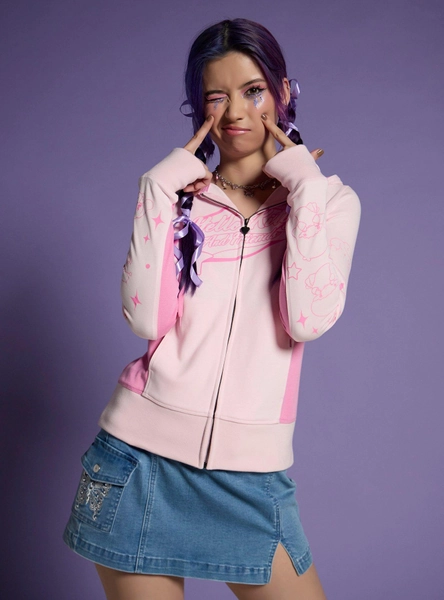 Hello Kitty And Friends Missing You Girls Slim Fit Hoodie