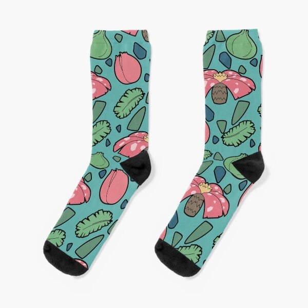 Seed Monster Collage Socks