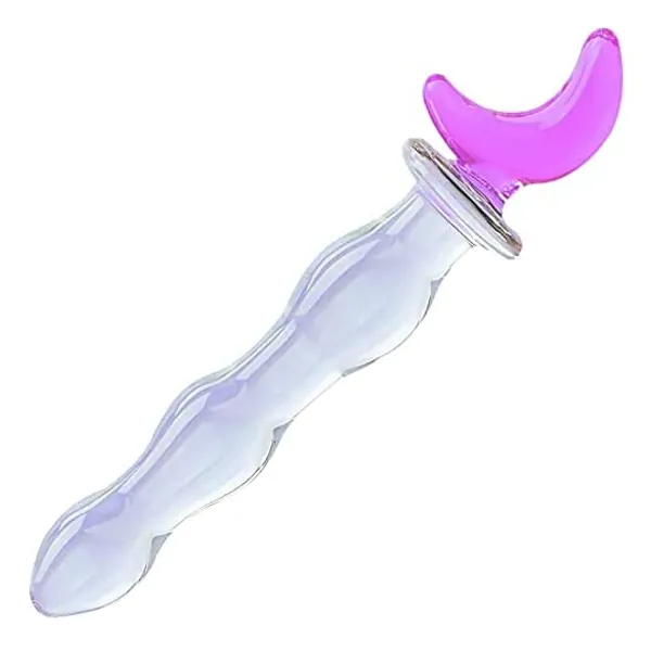 Crystal Glass Pleasure Wand Dildo Penis - Heart of Glass, Crystal Masturbator Adult Products G-spot Pleasure Anal Butt Plug,Mond