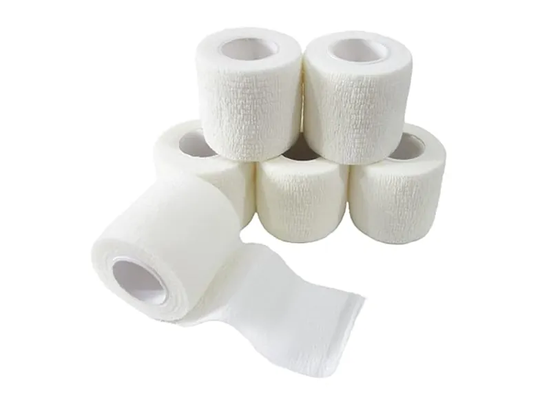 Transun Moo 6 Pack 2" x 5 Yards Self Adhesive Bandage Wrap Breathable Cohesive Vet Wrap for Pets, Elastic Self-Adherent Tape for Sports, Wrist, Ankle (White) - 2 Inch - White