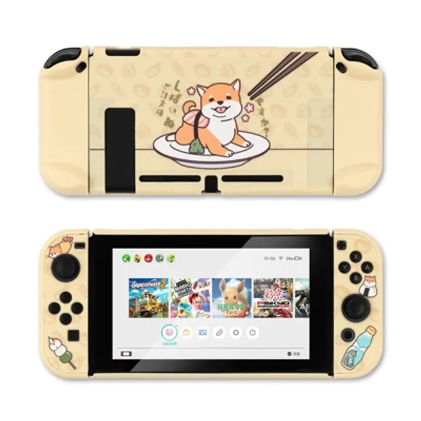 GeekShare Protective Case Slim Cover Case Compatible with Nintendo Switch and Joy Con - Shock-Absorption and Anti-Scratch (Shiba Inu)