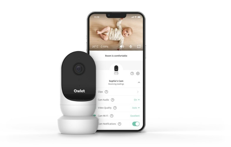 Owlet Audio & Video Baby Monitor Camera White - OWLCAM 2 WH | Audio & Video Baby Monitors | Baby Bunting AU