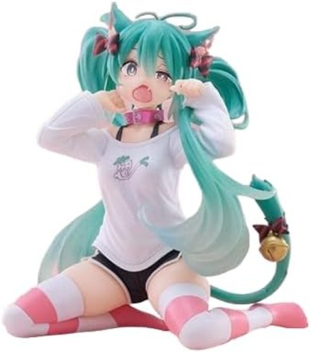 Vocaloid - Hatsune Miku - Desktop Cute - Nekomimi T-Shirt ver. (Taito) - Brand New