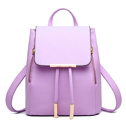 Pahajim Womens Girls Small Mini Fashion Backpack Purse Leather Purse Backpack Cute Bookbag Purse for Women Girls - Purple