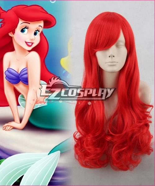 The Little Mermaid / Ariel 65cm Red Culy Cosplay Wig Hair