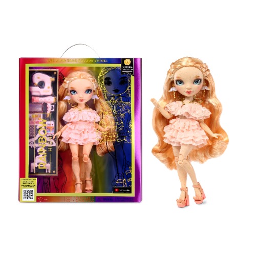 Rainbow High Victoria - Light Pink Fashion Doll and Freckles from Head to Toe. Fashionable Outfit & 10+ Colorful Play Accessories. Great Gift for Kids 4-12 Years Old and Collectors