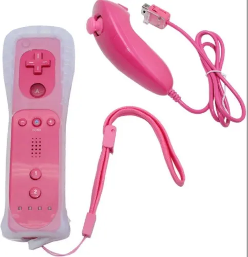 Pink Nintendo Wii Remote & Nunchuck