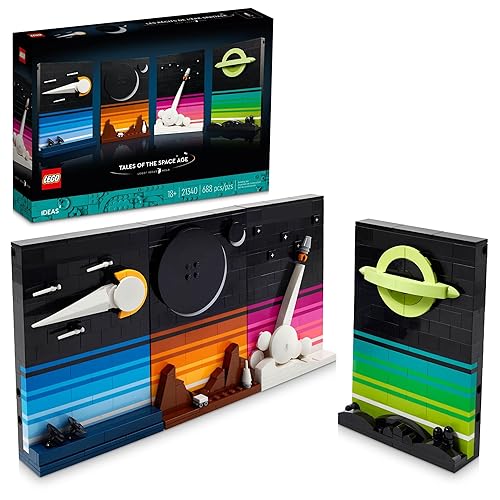 LEGO Ideas Tales of The Space Age 3D Puzzles - Building Sets of Comets, Black Hole, & More for Adults 18+ - Space Themed DIY Crafts Kit for Display - Astronomy Gifts Idea - 21340 - Multicolor