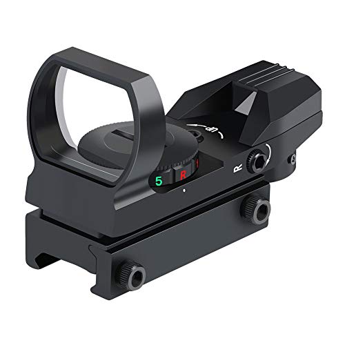 Feyachi Reflex Sight, Multiple Reticle System Red Dot Sight with Picatinny Rail Mount, Absolute Co-Witness - 3.2*1.5*2.1 - Matte