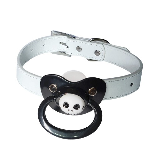 Black Pacifier Gag - Jack Skellington on White